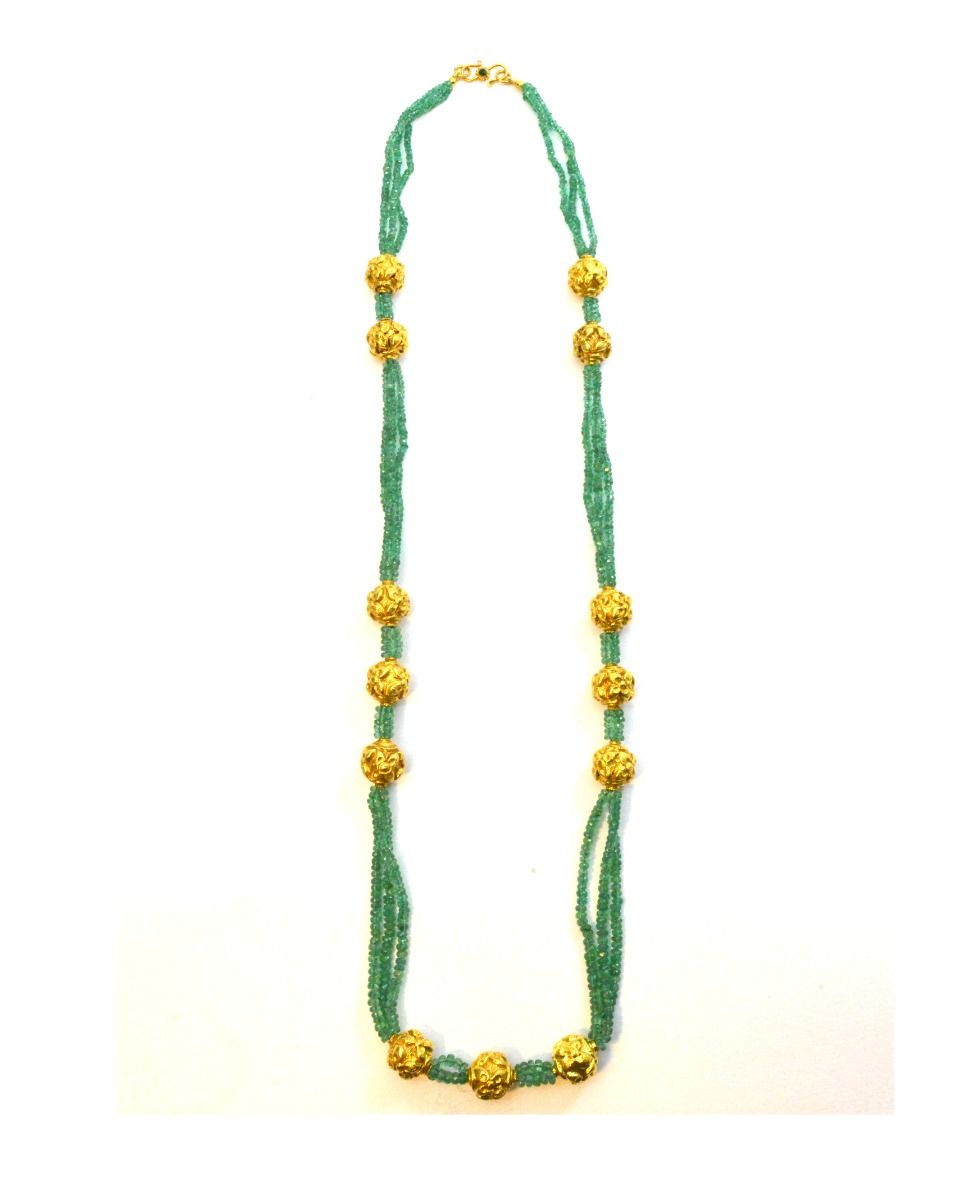 Graceful 18k Solid Gold Necklace in Roundel Shape , 13X12mm Size - SGGRC-054