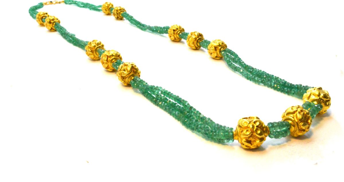 Graceful 18k Solid Gold Necklace in Roundel Shape , 13X12mm Size - SGGRC-054