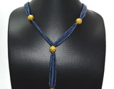 Beautiful  18k Solid Gold Necklace With Natural Tanzanite Stone - 12X14mm Size - SGGRC-054