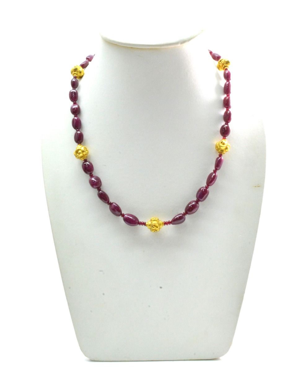 Stunning   18k Solid Gold Necklace With Natural Tanzanite Stone - 12X14mm Size - SGGRC-054