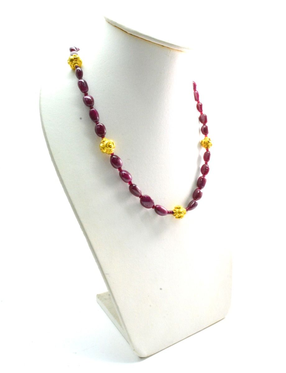 Stunning   18k Solid Gold Necklace With Natural Tanzanite Stone - 12X14mm Size - SGGRC-054