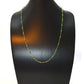 Beautiful 18k Solid Gold Necklace With Natural Emerald  Stone in 3mm Size - SGGRC-057