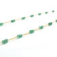 Beautiful 18k Solid Gold Necklace With Natural Emerald  Stone in 3mm Size - SGGRC-057
