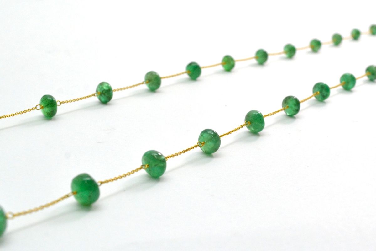 Stunning  18k Solid Gold Necklace With AAA Quality - 5.50 - 9mm Size - SGGRC-059