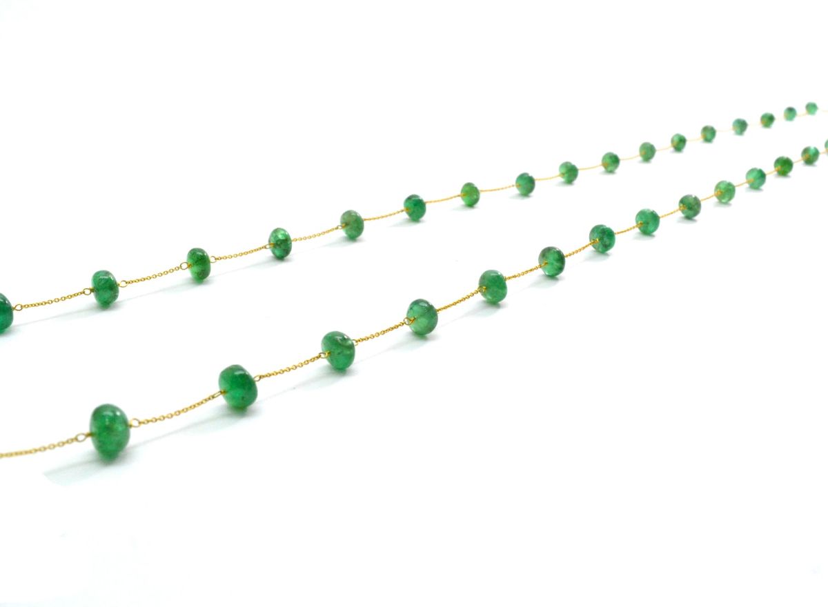 Stunning  18k Solid Gold Necklace With AAA Quality - 5.50 - 9mm Size - SGGRC-059