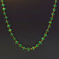 Amazingly  18k Solid Gold Necklace With Natural Emerald Stone - 4-6 mm Size - SGGRC-060