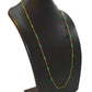 Lovely  18k Solid Gold Necklace With Natural Emerald Stone - 4-6 mm Size - SGGRC-061