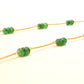 Lovely  18k Solid Gold Necklace With Natural Emerald Stone - 4-6 mm Size - SGGRC-061