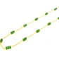 Lovely  18k Solid Gold Necklace With Natural Emerald Stone - 4-6 mm Size - SGGRC-061