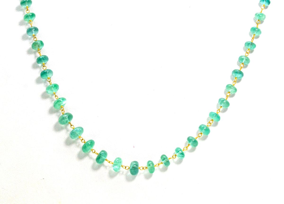 18k Solid Gold Necklace With AAA Quality  - 4-6 mm Size - SGGRC-062