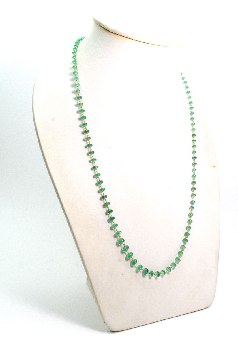 18k Solid Gold Necklace With AAA Quality  - 4-6 mm Size - SGGRC-062