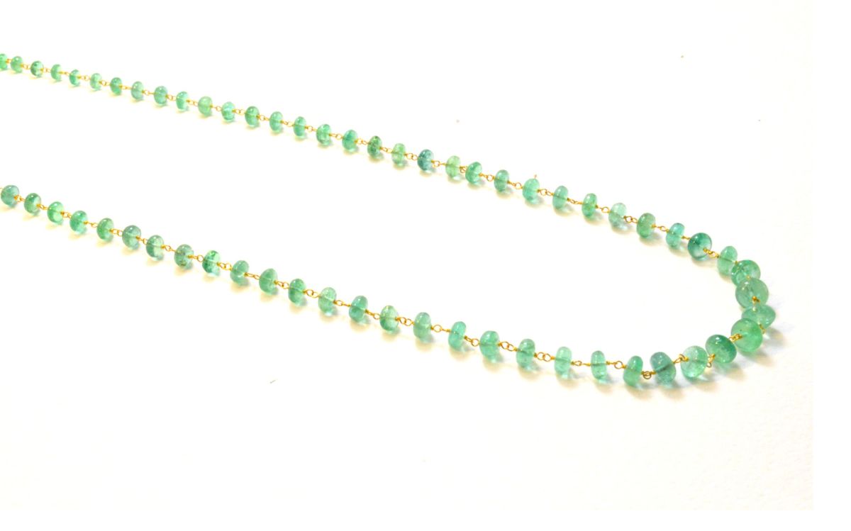 18k Solid Gold Necklace With AAA Quality  - 4-6 mm Size - SGGRC-062