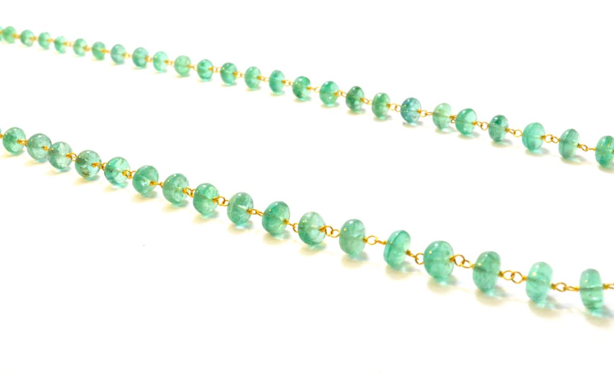 18k Solid Gold Necklace With AAA Quality  - 4-6 mm Size - SGGRC-062