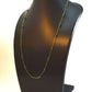 Ravishing  18k Solid Gold Necklace in  Natural Emerald Stone - 4 mm Size - SGGRC-063