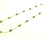 Ravishing  18k Solid Gold Necklace in  Natural Emerald Stone - 4 mm Size - SGGRC-063