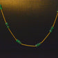 18k Solid Gold Necklace in 4.50 mm Size With Emerald Stone - SGGRC-065