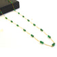 18k Solid Gold Necklace in 4.50 mm Size With Emerald Stone - SGGRC-065