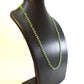 18k Solid Gold Necklace With Natural Emerald Stone - 2.50mm  Size - SGGRC-066