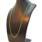 Beautiful 18k Solid Gold Necklace Studded With Emerald Stone , 3mm  - SGGRC-067