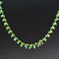 Beautiful 18k Solid Gold Necklace Studded With Emerald Stone , 3mm  - SGGRC-067