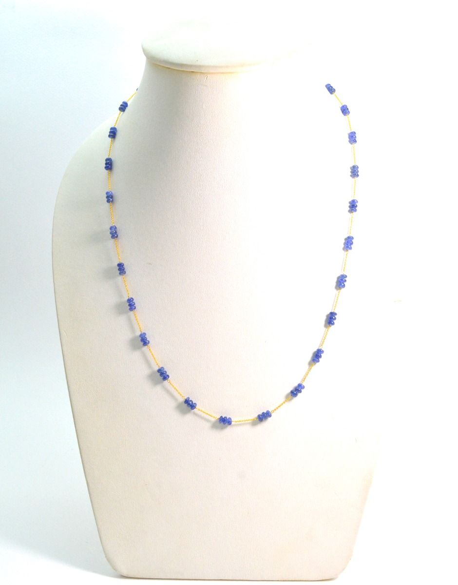 18k Solid Gold Necklace in 4 mm Size With Roundel Shape - SGGRC-069