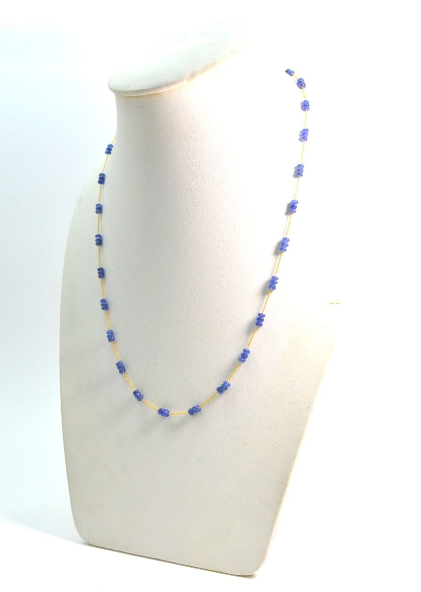 18k Solid Gold Necklace in 4 mm Size With Roundel Shape - SGGRC-069