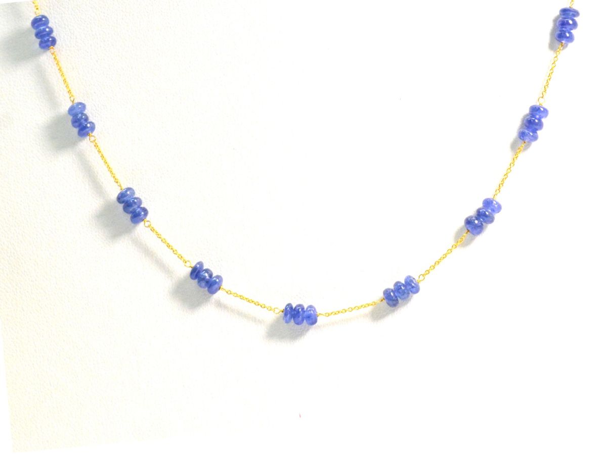 18k Solid Gold Necklace in 4 mm Size With Roundel Shape - SGGRC-069