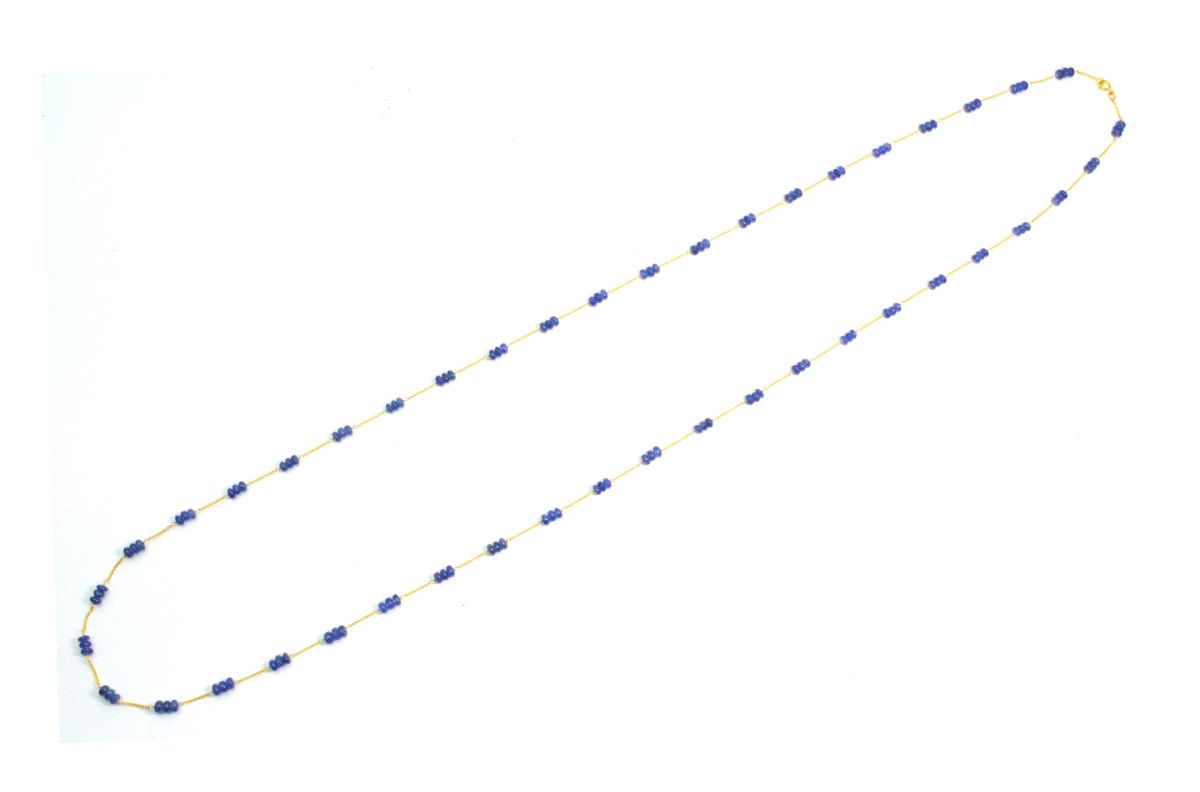 18k Solid Gold Necklace in 4 mm Size With Roundel Shape - SGGRC-069