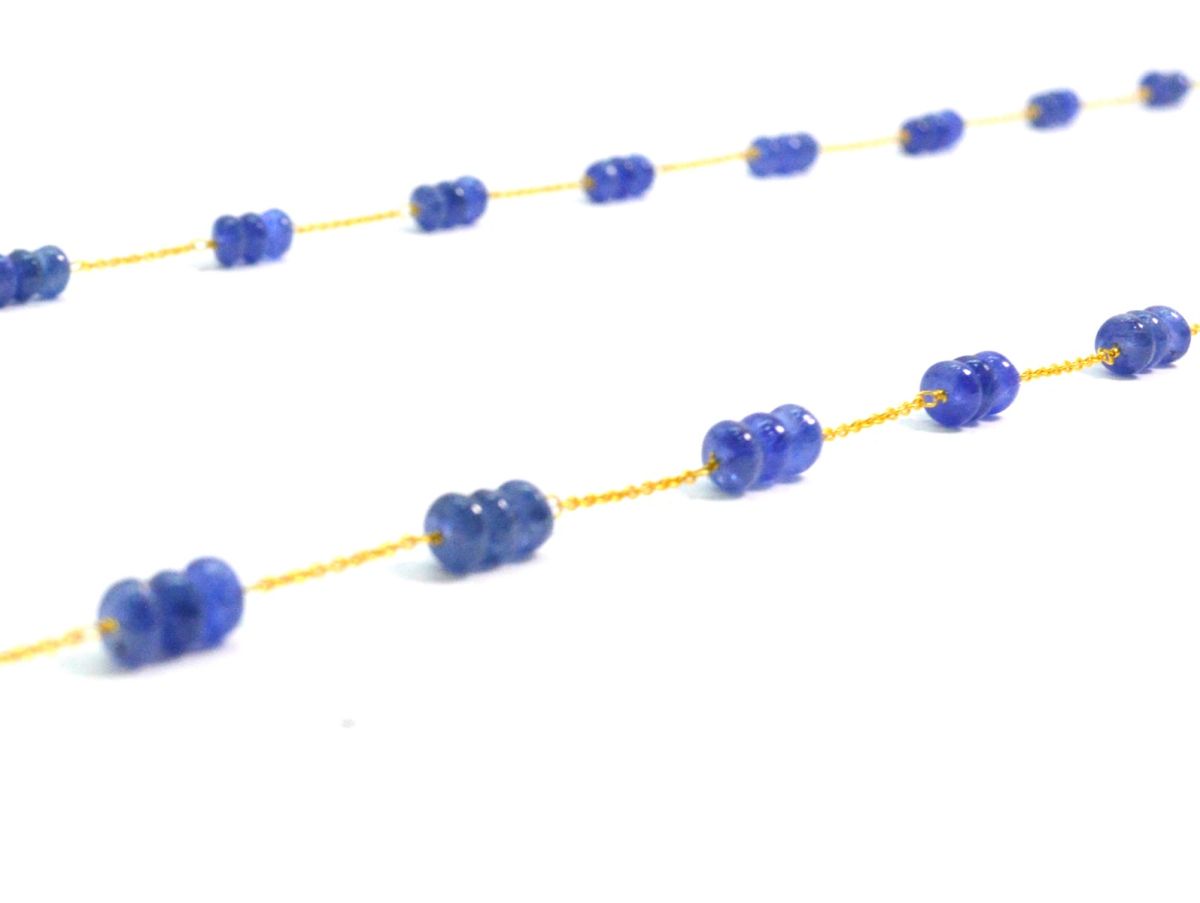 18k Solid Gold Necklace in 4 mm Size With Roundel Shape - SGGRC-069