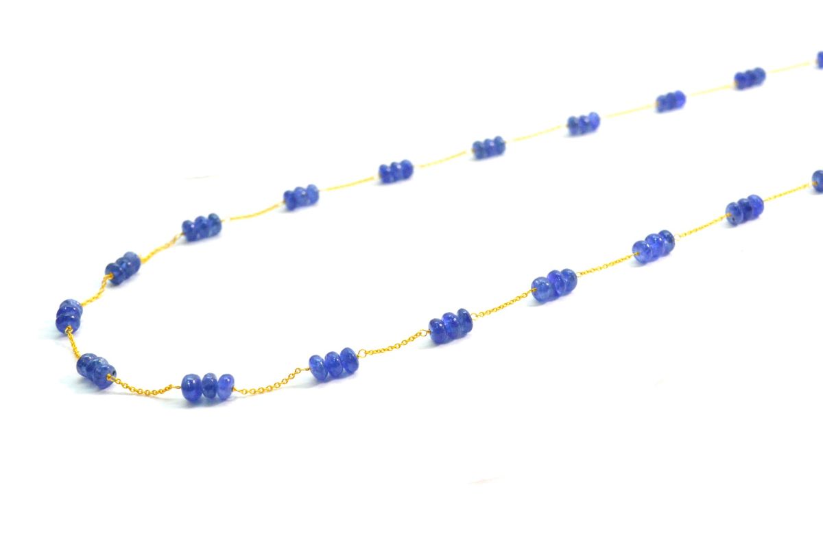 18k Solid Gold Necklace in 4 mm Size With Roundel Shape - SGGRC-069