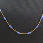 Stunning  18k Solid Gold Necklace in 3.50mm - Natural Sapphire Stone  - SGGRC-072