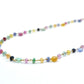 18k Solid Gold Necklace With Natural Emerald and Ruby Stone - 3mm Size - SGGRC-073