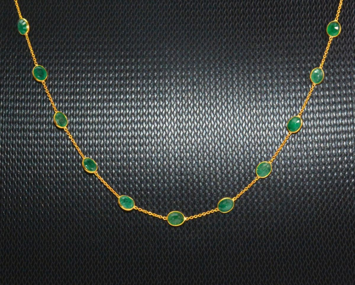 Beautiful 18k Solid Gold Necklace in Round Shape - 4.50X5mm Size - SGGRC-074