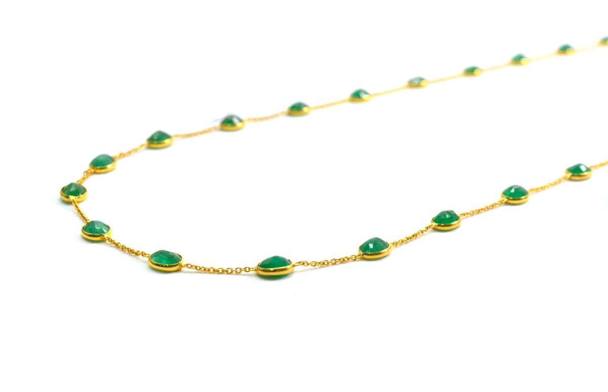 Beautiful 18k Solid Gold Necklace in Round Shape - 4.50X5mm Size - SGGRC-074