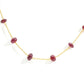 Beautiful 18k Solid Gold Necklace With Natural Ruby Stone - 4-5.50mm Size - SGGRC-075