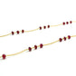 Magnificent  18k Solid Gold Necklace With AAA Quality Ruby Stone,  4mm Size - SGGRC-076