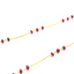 Magnificent  18k Solid Gold Necklace With AAA Quality Ruby Stone,  4mm Size - SGGRC-076