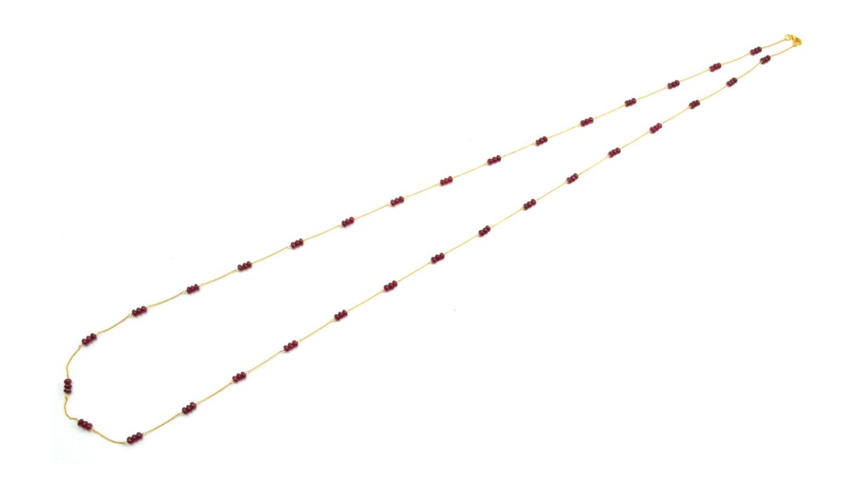 Alluring  18k Solid Gold Necklace in Roundel Shape  - 4mm Size - SGGRC-078