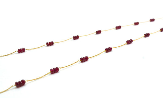 Alluring  18k Solid Gold Necklace in Roundel Shape  - 4mm Size - SGGRC-078 - view 3