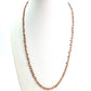 18k Solid Gold Necklace Studded With Natural Ruby Stone - 3mm Size - SGGRC-079