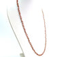 18k Solid Gold Necklace Studded With Natural Ruby Stone - 3mm Size - SGGRC-079