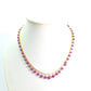 Amazingly  18k Solid Gold Necklace With AAA Quality Ruby Stone- 5X5 - 8X8 mm Size - SGGRC-080