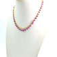 Amazingly  18k Solid Gold Necklace With AAA Quality Ruby Stone- 5X5 - 8X8 mm Size - SGGRC-080