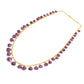 Amazingly  18k Solid Gold Necklace With AAA Quality Ruby Stone- 5X5 - 8X8 mm Size - SGGRC-080
