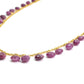 Amazingly  18k Solid Gold Necklace With AAA Quality Ruby Stone- 5X5 - 8X8 mm Size - SGGRC-080