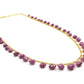 Amazingly  18k Solid Gold Necklace With AAA Quality Ruby Stone- 5X5 - 8X8 mm Size - SGGRC-080