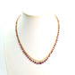 Gorgeous 18k Solid Gold Necklace Studded With Ruby Stone, 8X5mm - SGGRC-081