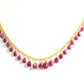 Gorgeous 18k Solid Gold Necklace Studded With Ruby Stone, 8X5mm - SGGRC-081