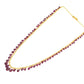 Gorgeous 18k Solid Gold Necklace Studded With Ruby Stone, 8X5mm - SGGRC-081