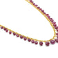 Gorgeous 18k Solid Gold Necklace Studded With Ruby Stone, 8X5mm - SGGRC-081